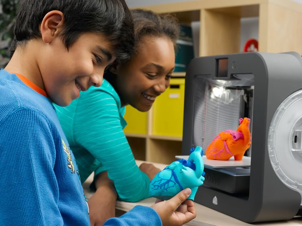 RapMan 3D printer in educational setting with students