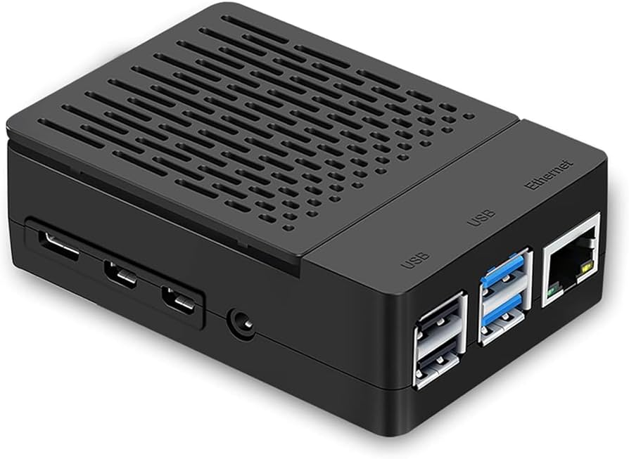 Raspberry Pi 5 retro gaming system with controller and display