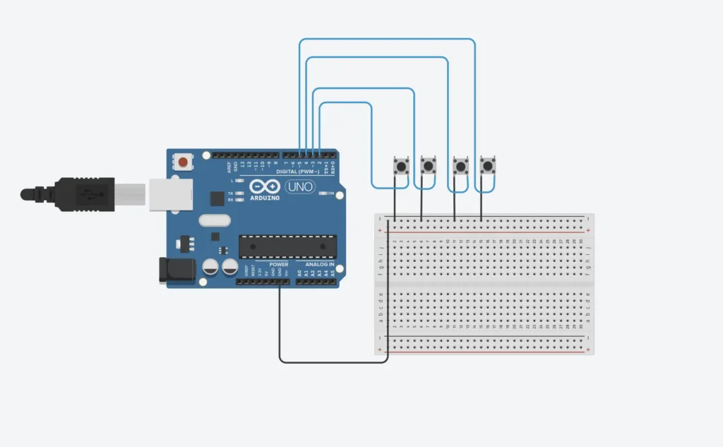 Arduino gaming handheld wiring diagram showing display, buttons, and battery